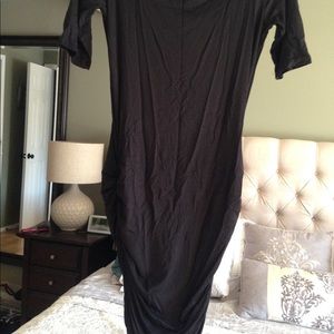 UK2LA Black Ruched Dress